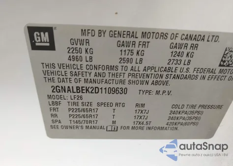 2013 Chevrolet Equinox Ls from USA, damaged, VIN 2GNALBEK2D1109630